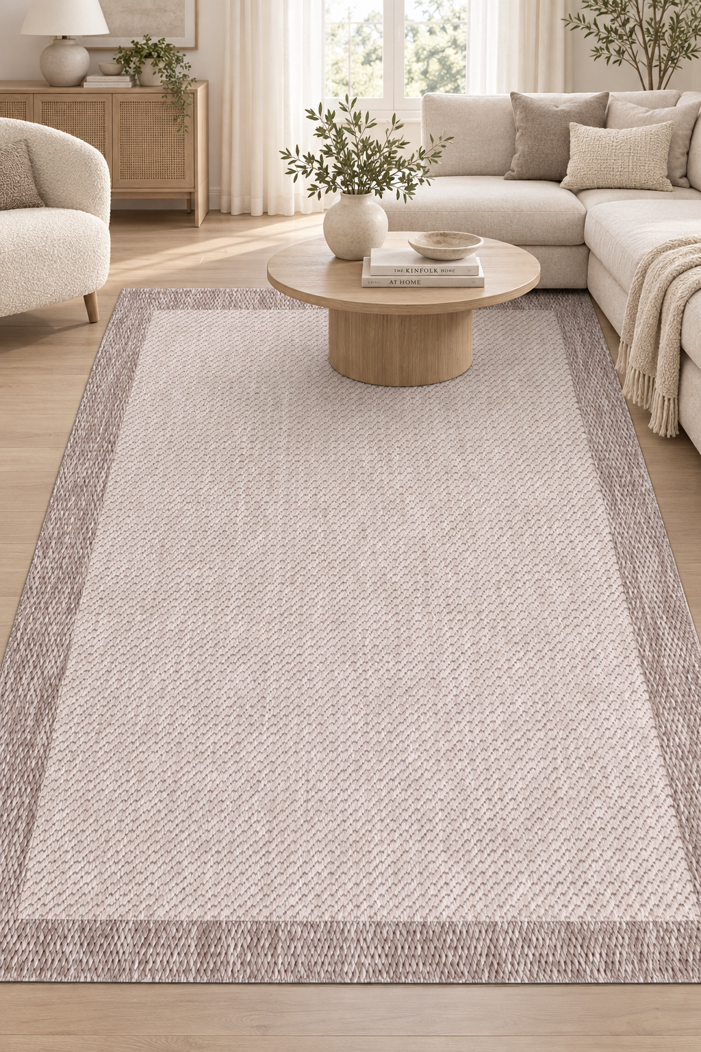 Vatra Modern Sisal Görünümlü Polyester Halı - Robot Süpürge Uyumlu