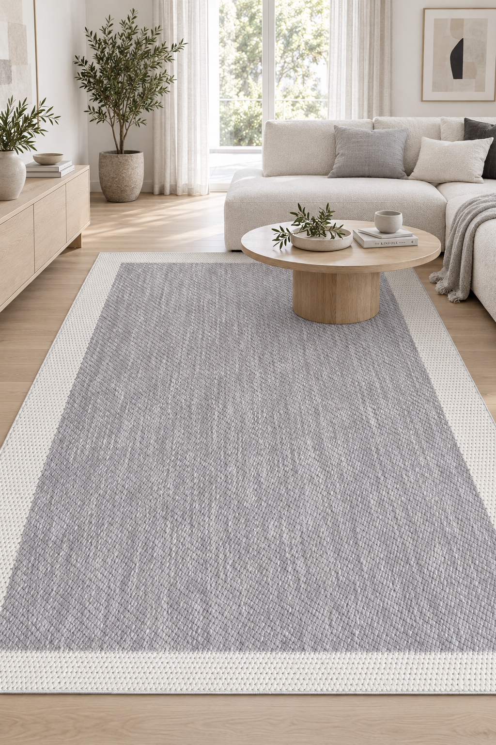 Vatra Sisal Tarzı Gri Halı - Modern, Kolay Temizlenebilir