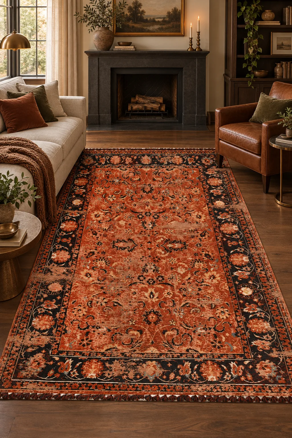 Korhan Nostaljik Kilim, Robot Süpürge Uyumlu Oturma Odası Halısı - 1 Korhan Nostaljik Kilim, Robot Süpürge Uyumlu Oturma Odası Halısı - 1